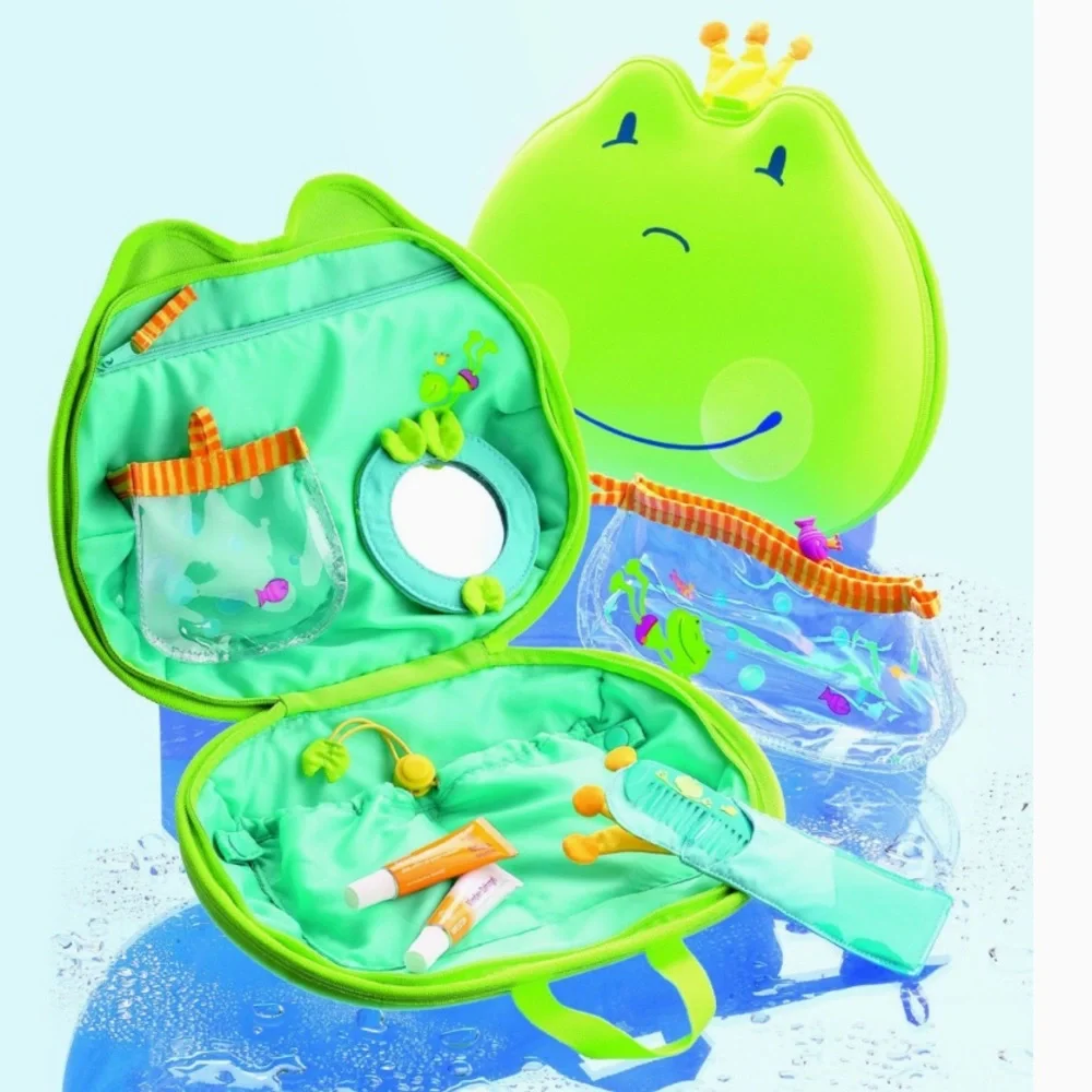 Vintage Haba Girls Toiletries Bag Green Frog